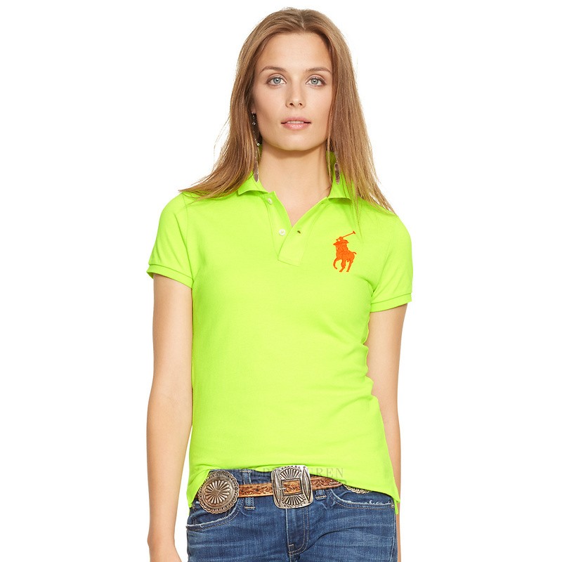 Ralph Lauren Femme Manche Courte Pony Polo Clair T-shirt Vert